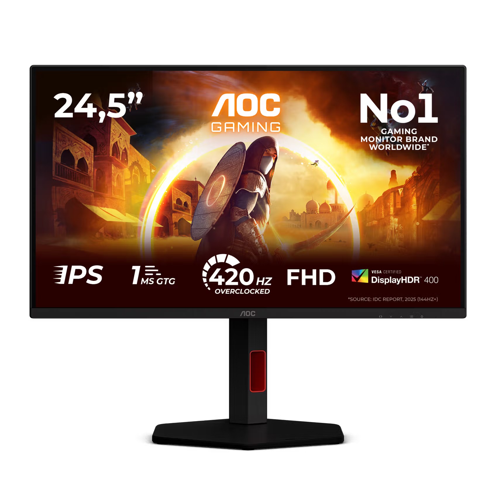 AOC monitor LED Display: 24.5 in, IPS, W-LED, 1920 x 1080 pixels,