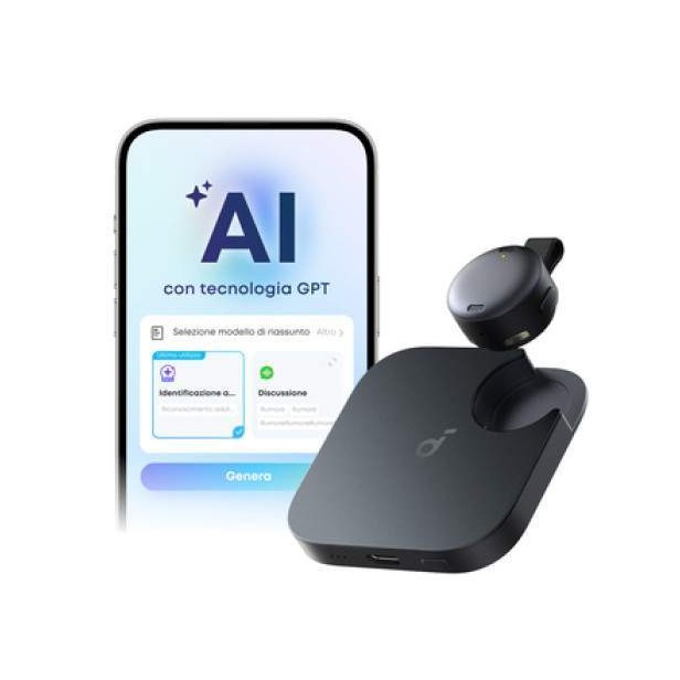 Anker, Soundcore Work, Coin-Sized Wearable AI Note Taker/Voice Recorder