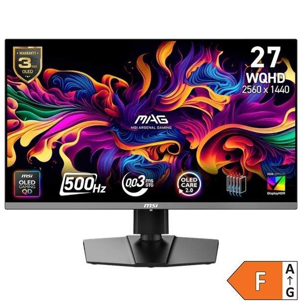 Monitor 27 MSI MAG 272QP QD-OLED X50 500HZ