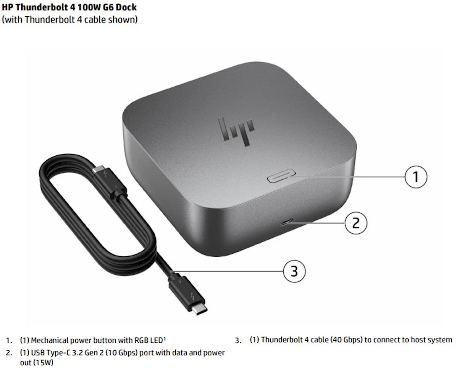 Docking HP Thunderbolt 4 100W G6 (9X472UT)