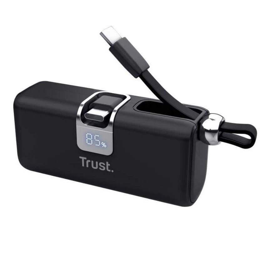 Trust PACTO 5000mAh powerbank, džepna verzija, crni