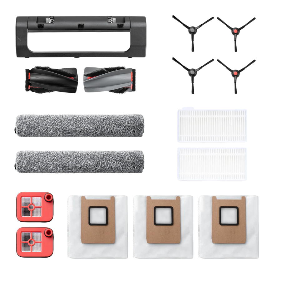 Anker, eufy Accessories Package MixedColor for C28 includes: Side Brush x2, Roller Brush and Brush Guard x1, Dust Bag x3, Roller Mop x2, Replacement Filters x2