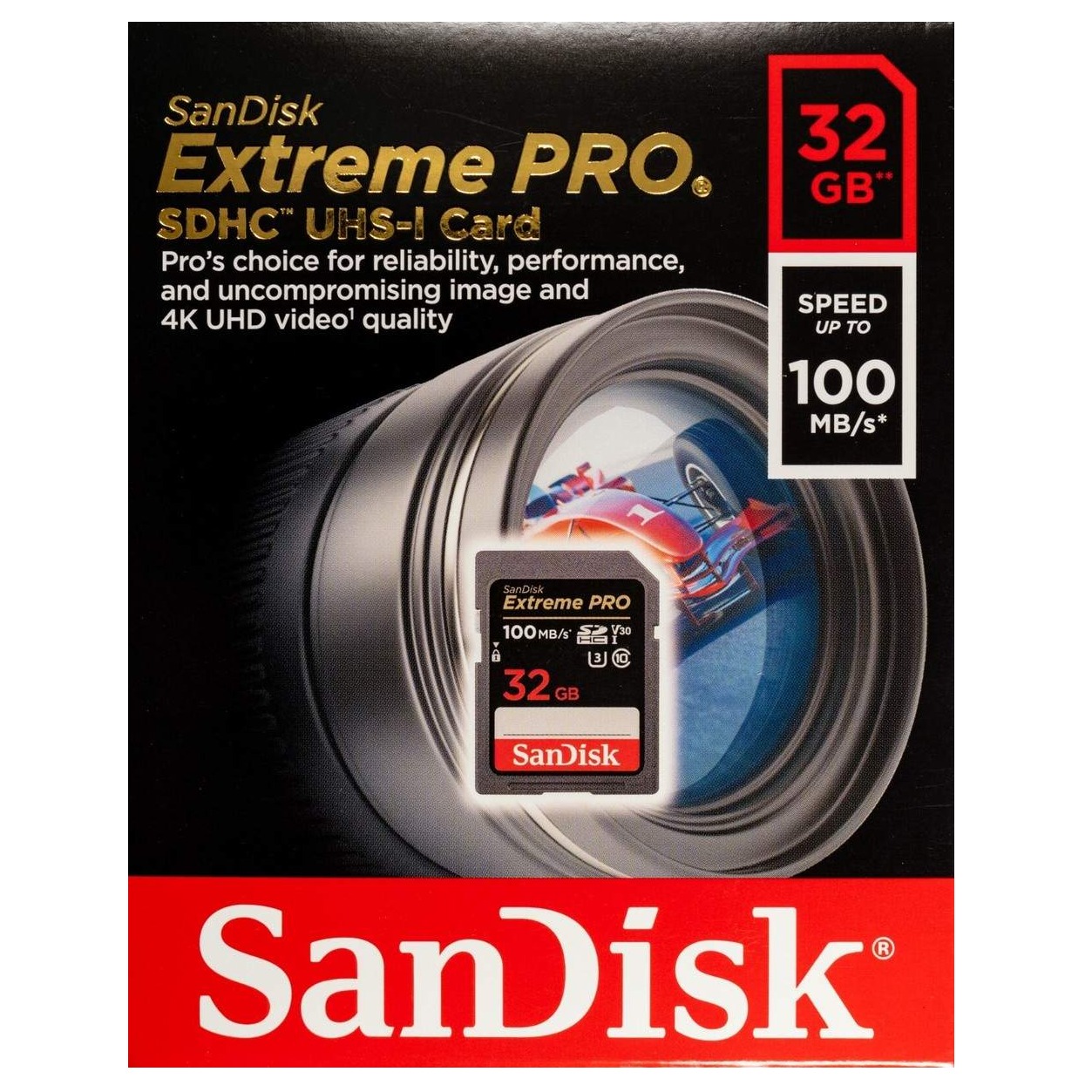 SD CARD SANDISK 32GB Extreme PRO 100MB/s READ 90 MB/s WRITE