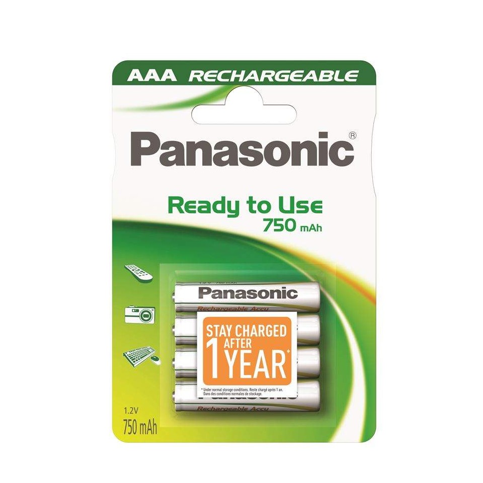 PANASONIC baterije HHR-4MVE/4BP, 750mAh, punj. Ready to use