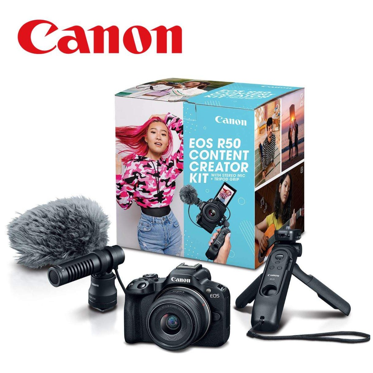 CANON MIRR fotoaparat EOS R50 18-45 Content creator kit
