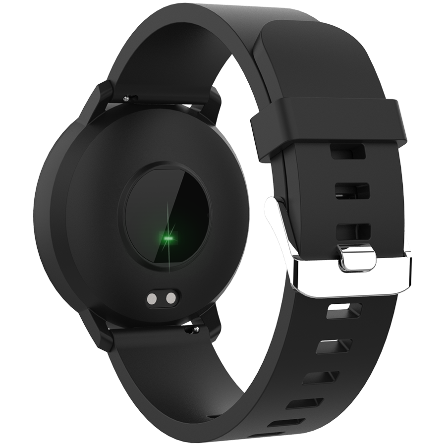 Smart watch, 1.3inches IPS full touch screen, Round watch, IP68 waterproof, multi-sport mode, BT5.0, compatibility with iOS and android, black , Host: 25.2*42.5*10.7mm, Strap: 20*250mm, 45g