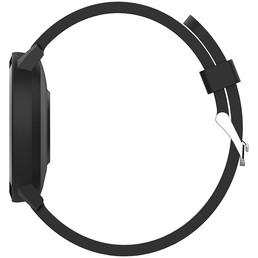 Smart watch, 1.3inches IPS full touch screen, Round watch, IP68 waterproof, multi-sport mode, BT5.0, compatibility with iOS and android, black , Host: 25.2*42.5*10.7mm, Strap: 20*250mm, 45g