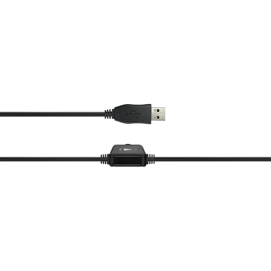CANYON CHSU-1 basic PC headset with microphone, USB plug, leather pads, Flat cable length 2.0m, 160*60*160mm, 0.13kg, Black;