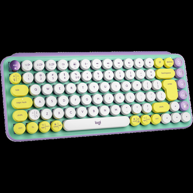 LOGITECH POP Keys Wireless Mechanical Keyboard With Emoji Keys - DAYDREAM_MINT - US INT'L - BT  - INTNL - BOLT