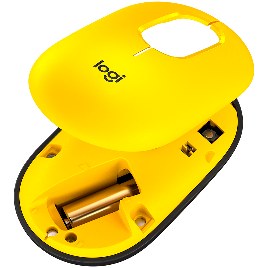 LOGITECH POP Mouse with emoji - BLAST_YELLOW - 2.4GHZ/BT - EMEA - CLOSE BOX