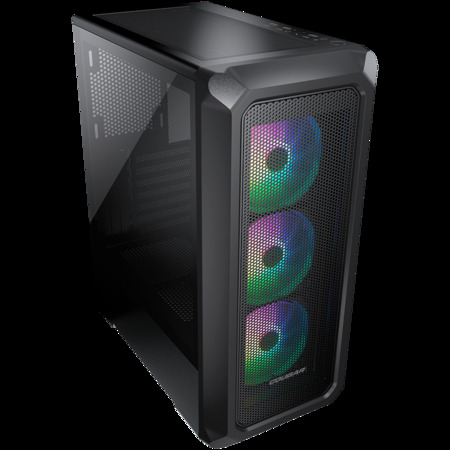 Cougar I Archon 2 Mesh RGB Black I 385CC50.0001 I Case I Mini tower / 3 ARGB fans / TG transparent side window / Black