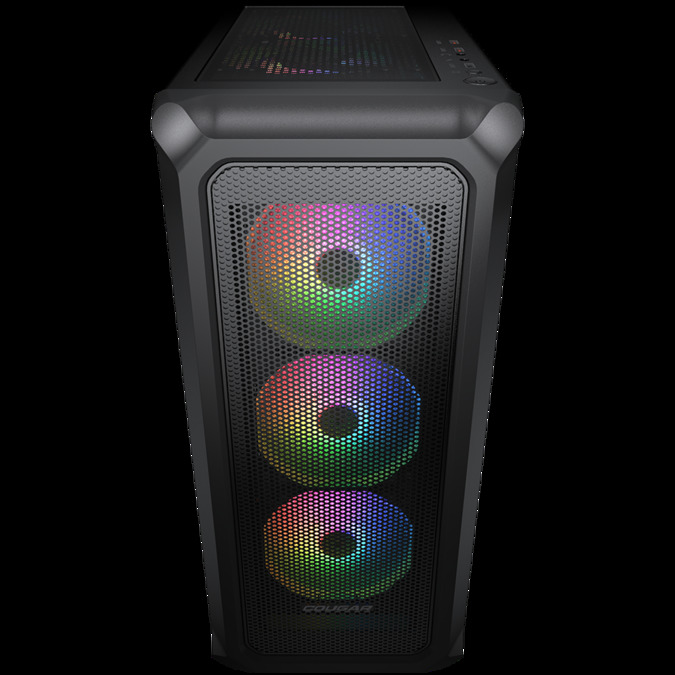 Cougar I Archon 2 Mesh RGB Black I 385CC50.0001 I Case I Mini tower / 3 ARGB fans / TG transparent side window / Black