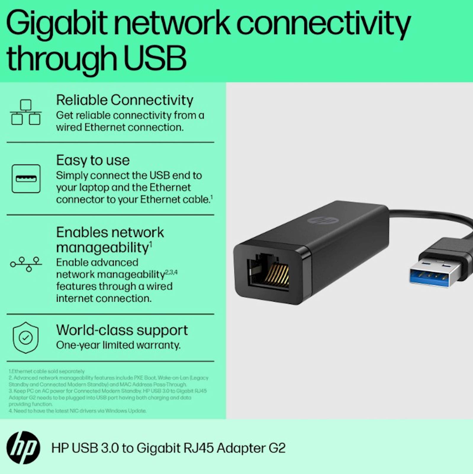 Adapter HP USB-A 3.0 na RJ-45 G2