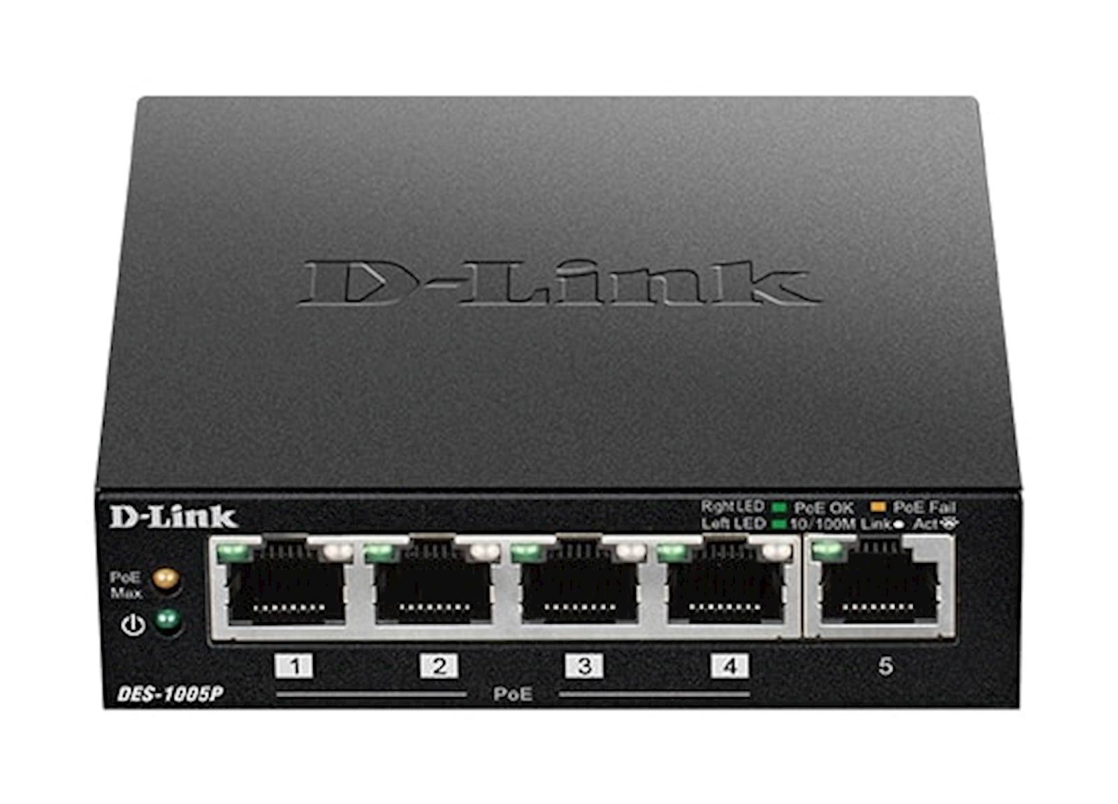 Switch DLINK 5-Port PoE Fast Ethernet Unmnged Desktop