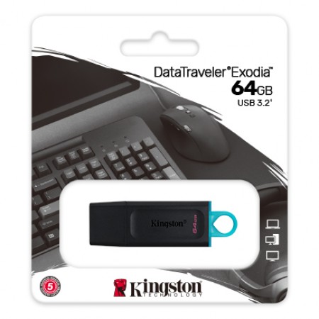 USB3.2 KINGSTON 64GB DataTravel Exodia