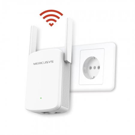 Mercusys ME30 AC1200 Wi-Fi Range Extender, 300 Mbps at 2.4 GHz + 867 Mbps at 5 GHz, 1 x 10/100 LAN, 2× Fixed External Antennas, Wall Plugged, WPS/Reset Button, Signal Indicator, Range Extender/Access Point mode, Adaptive Path Selection
