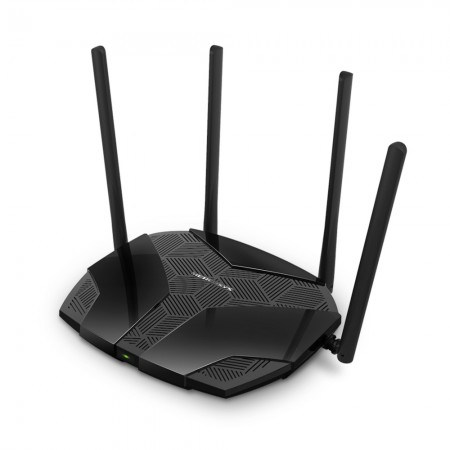 Mercusys MR70X AX1800 Dual-Band WiFi 6 Router, 574 Mbps at 2.4 GHz + 1201 Mbps at 5 GHz,  4× Fixed External Antennas, 3× Gigabit LAN Ports, 1× Gigabit WAN Port, 1024-QAM, OFDMA, Router/Access Point Mode, MU-MIMO, WPA3, TWT, BSS Color