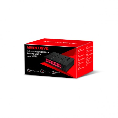 SWITCH MERCUSYS MS105G 5-Port 10/100/1000Mbps