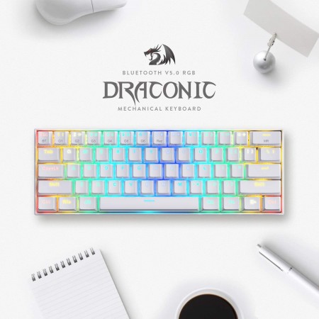ReDragon - Mehanicka Gaming Tastatura RGB Draconic Pro K530 RS Bluetooth White