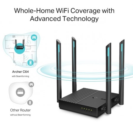 ROUTER TP-LINK Archer C64 Dual Band Full Gigabit