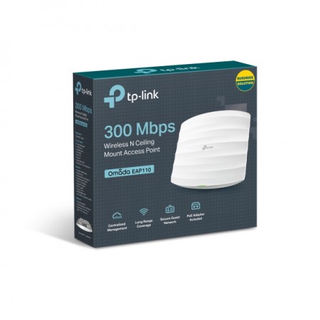 300Mbps Wireless N Ceiling/Wall Mount Access Point, QCOM, 300Mbps at 2.4Ghz, 802.11b/g/n, 1 10/100Mbps LAN, Passive PoE Supported, Centralized Management, Captive Portal,  AP Mode, Multi-SSID, WMM, Rogue AP Detection, with 2*4dbi Internal Antennas
