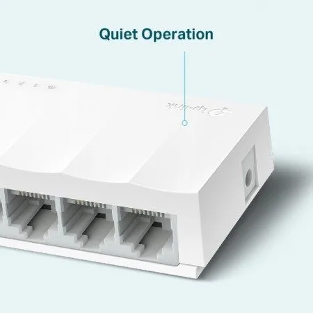 TP-Link LiteWave 5-Port 10/100Mbps Desktop Switch, 5 10/100Mbps RJ45 Ports, Desktop Plastic Case, Green Ethernet technology