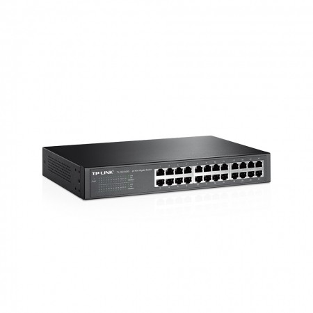 Switch TP-Link TL-SG1024D 24-port Gigabit Desktop/Rachmount Switch, 24 10/100/1000M RJ45 ports, 13-inch rack-mountable steel case