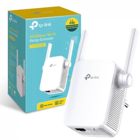 Repeater TP-Link  TL-WA855RE, 300Mbps Wireless N Wall Plugged Range Extender, Qualcomm, 2T2R, 2.4GHz, 802.11b/g/n, 1 10/100M LAN, Ranger Extender button, AP & Range extender mode, 2 fixed antennas