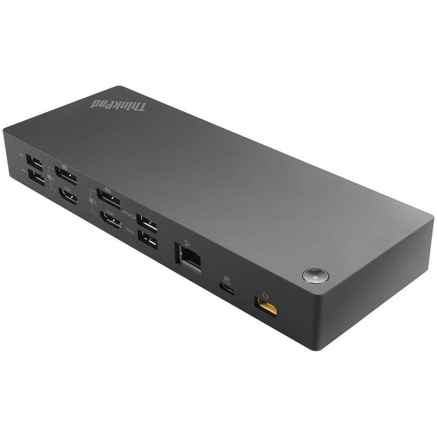 ThinkPad Hybrid USB-C with USB-A Dock, USB 3.1 Gen 2, 2x USB 2.0, 1x USB-C, 1x RJ45 GbE, 2x DP, 2x HDMI, 1x Audio, 3Yr