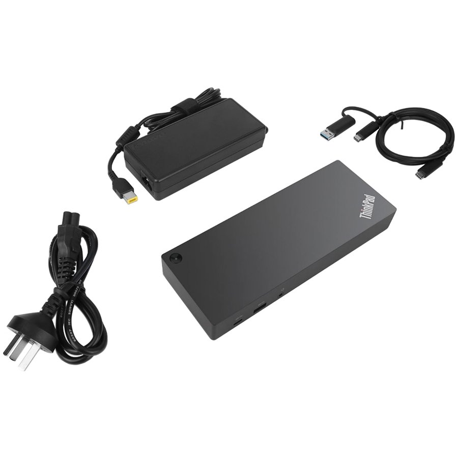 ThinkPad Hybrid USB-C with USB-A Dock, USB 3.1 Gen 2, 2x USB 2.0, 1x USB-C, 1x RJ45 GbE, 2x DP, 2x HDMI, 1x Audio, 3Yr
