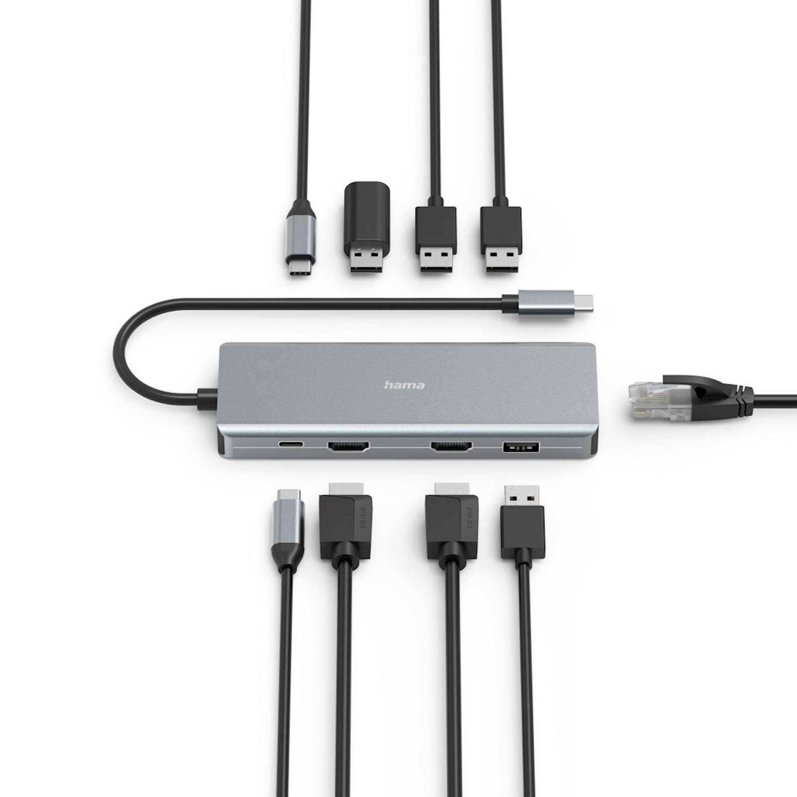 USB-C HUB HAMA CONNECT2Media" 9 portova