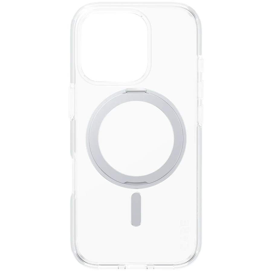 CARE by PanzerGlass Feature Case Transparent w. Silver Kickstand & MagSafe iPhone '24 6.3'' Pro
