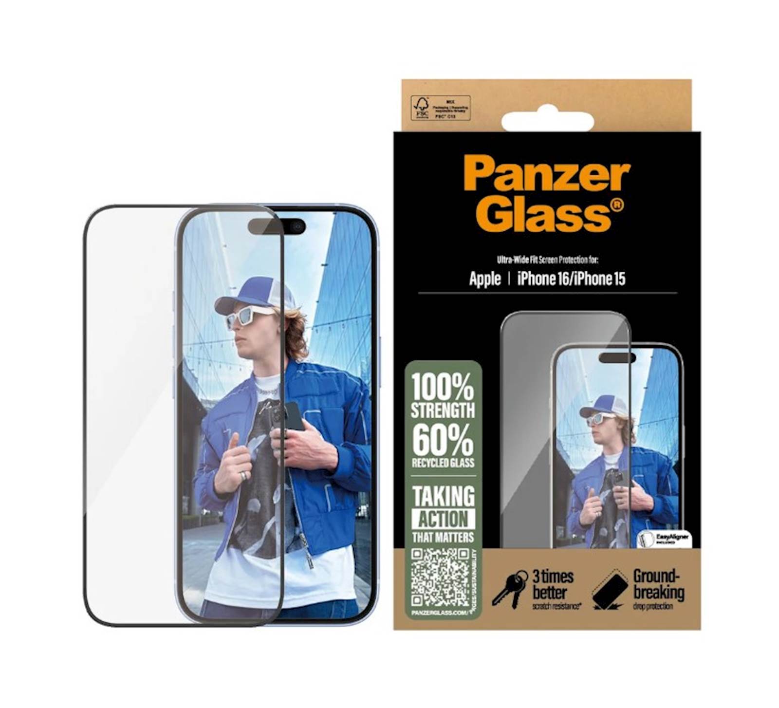 Zaštitno staklo PG iPhone 16/15