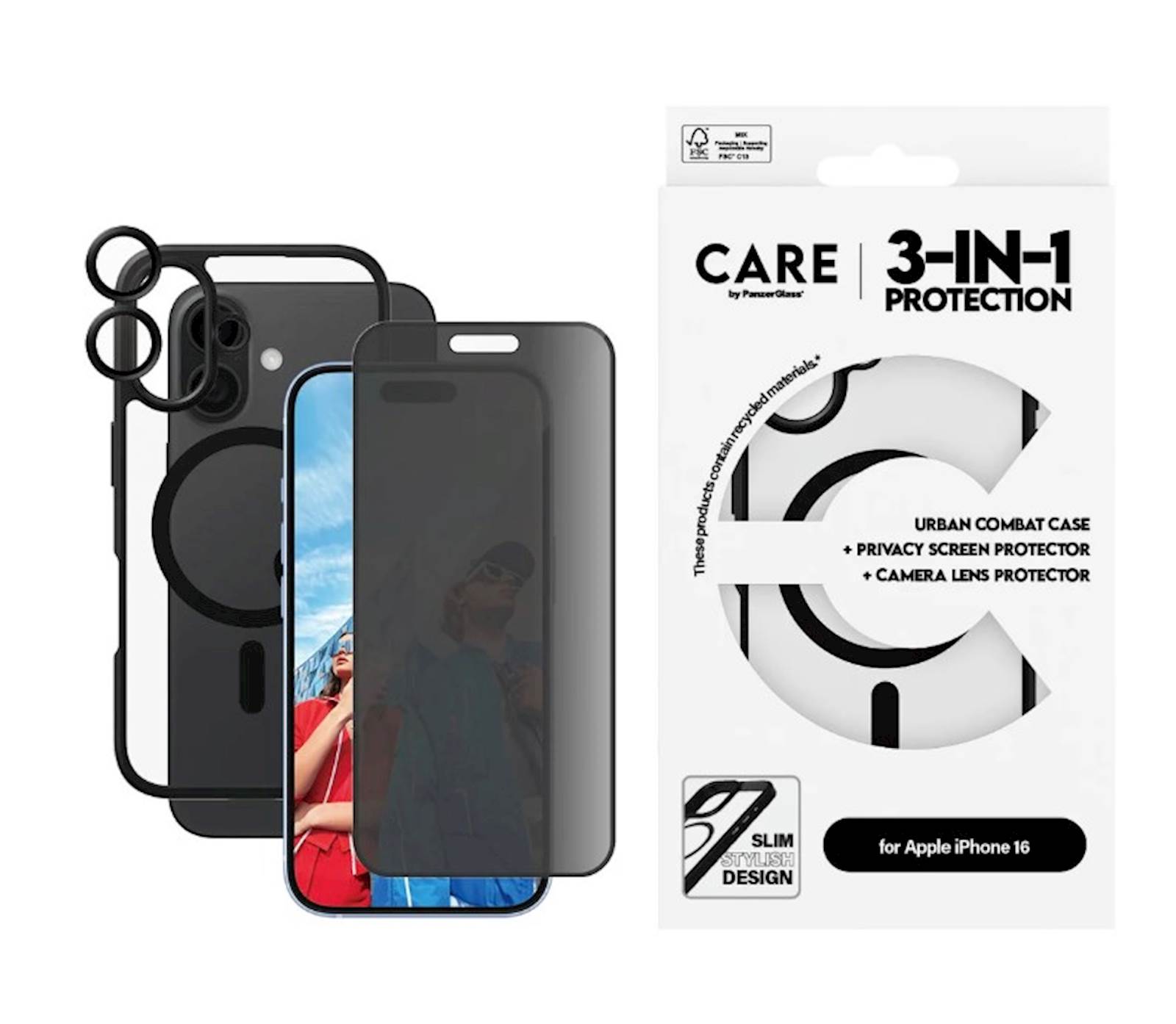 Bundle Care by PG iPhone 16 MagSafe Privacy BK