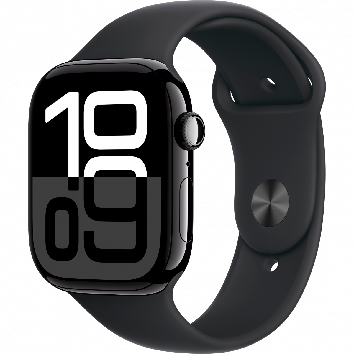 Apple Watch S10 GPS 46mm Jet Black Alu Case with Black Sport Band - M/L