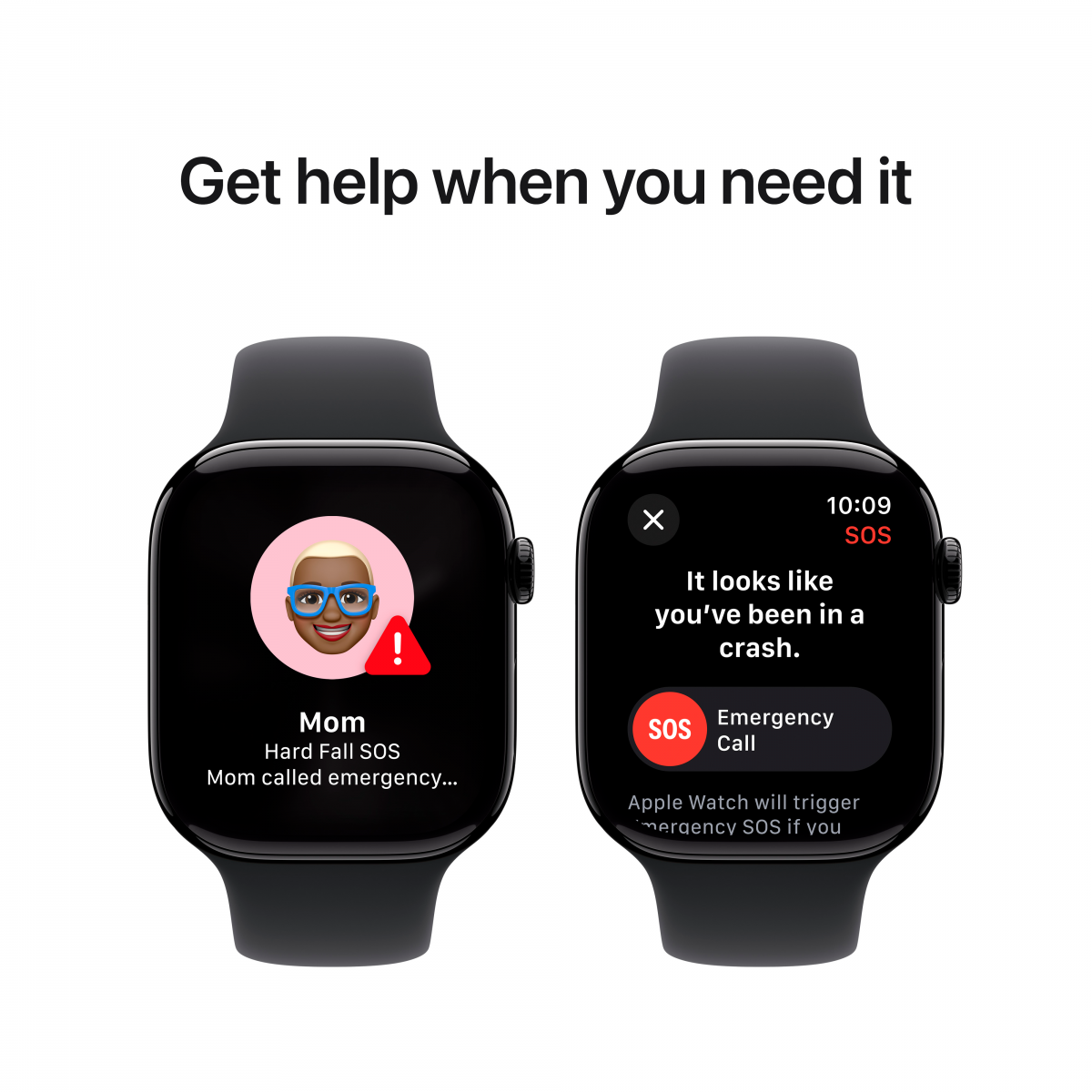 Apple Watch S10 GPS 46mm Jet Black Alu Case with Black Sport Band - M/L