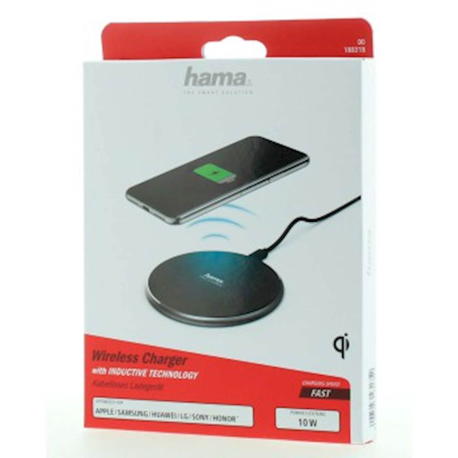 WIRELESS PUNJAČ HAMA QI-FC 10 CRNI