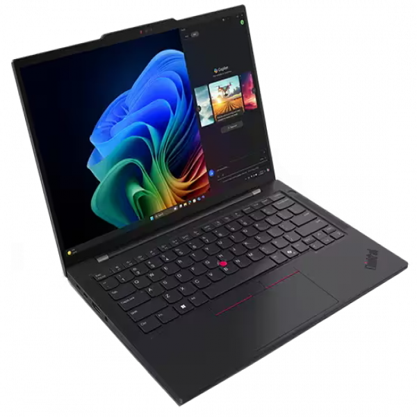 ThinkPad T14 Gen 6, 14" (2880 x 1800) AG, Snapdragon X Elite X1E-78-100, 12C up to 3.4GHz, 64GB DDR5, 1TB SSD M.2 PCIe, Integrated Qualcomm GPU, Cam + Mic, 2x USB 3.2, 2x USB Type C THB 4, HDMI, Backlit KB, 58Wh, W11Pro, 3Yr