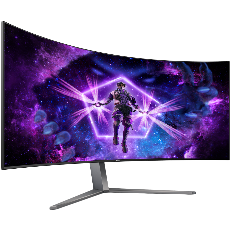 AOC Monitor LED AG456UCZD AGON PRO 44.5" Curved OLED 3440x1440 240 Hz 0.03ms HDR 10 1000 cd/m2 FreeSync Premium and G-Sync Compatible 4-sided frameless FULL ERGO 2xHDMI 1xDP USB-C 90W