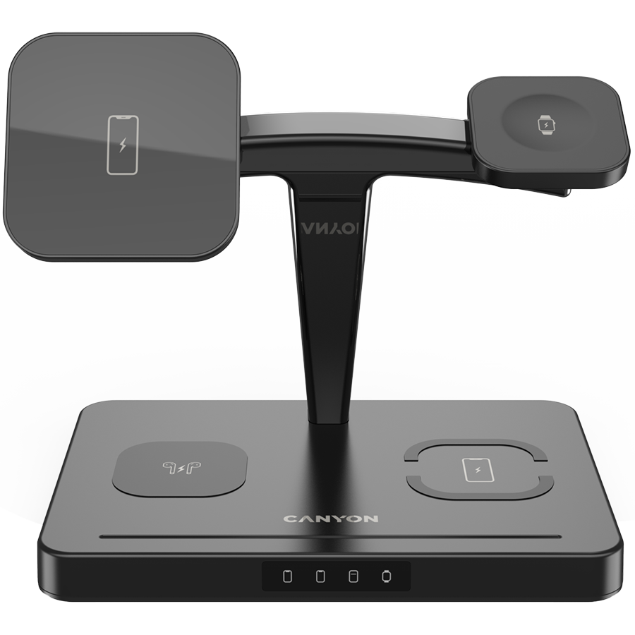 CANYON wireless charger WS-404 15W 4in1 Black