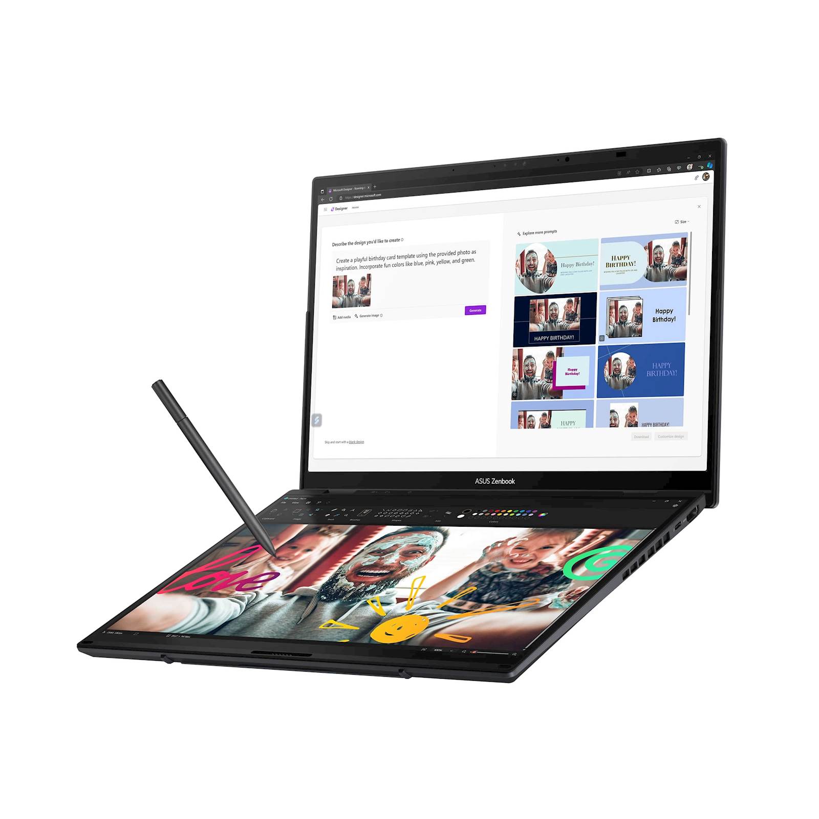 Laptop ASUS Zenbook Duo14 UX8406CA-PZ005W 14"3K OLED TOUCH 120Hz U9-285H 16C/16T 32GB DDR5 s2TB W11h