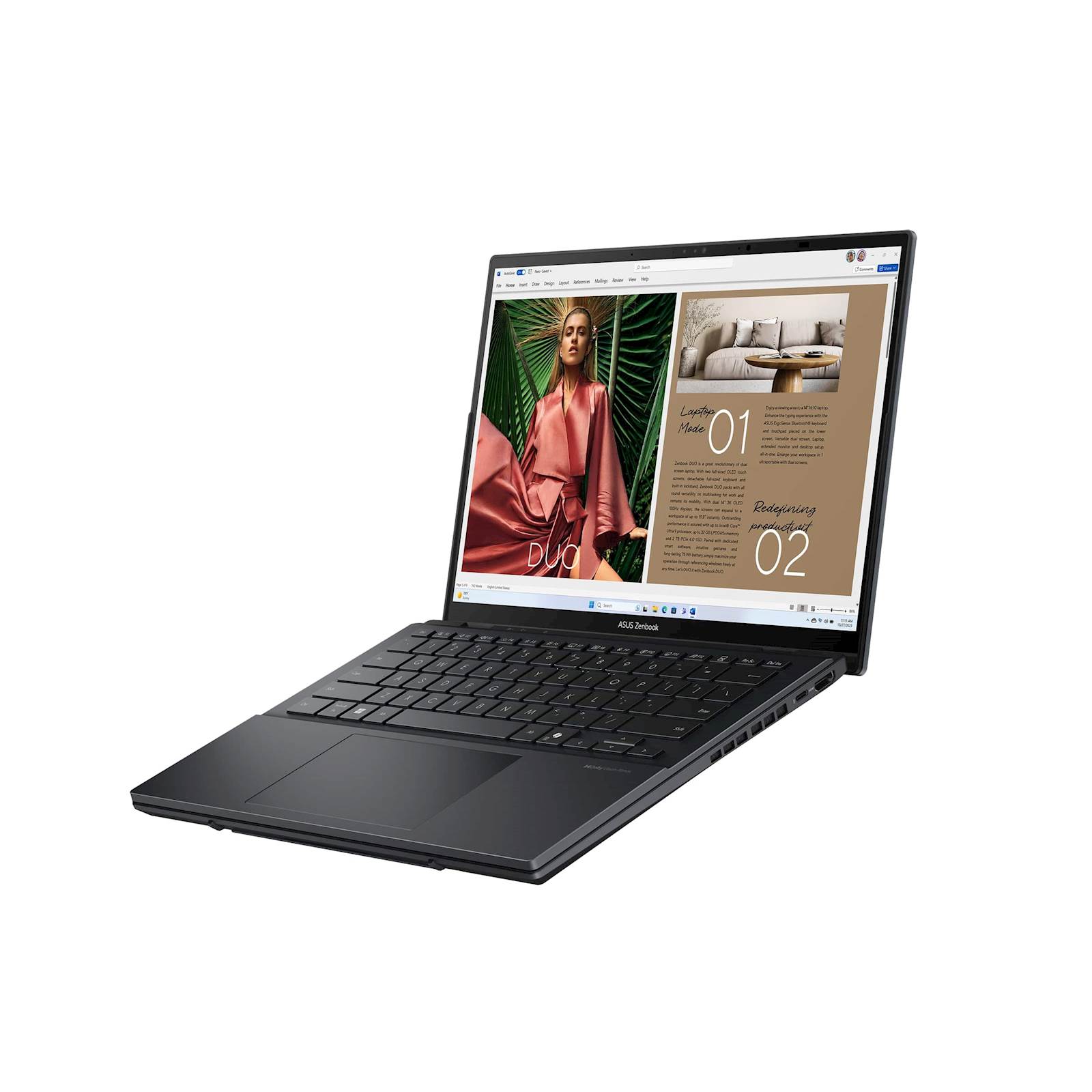 Laptop ASUS Zenbook Duo14 UX8406CA-PZ005W 14"3K OLED TOUCH 120Hz U9-285H 16C/16T 32GB DDR5 s2TB W11h