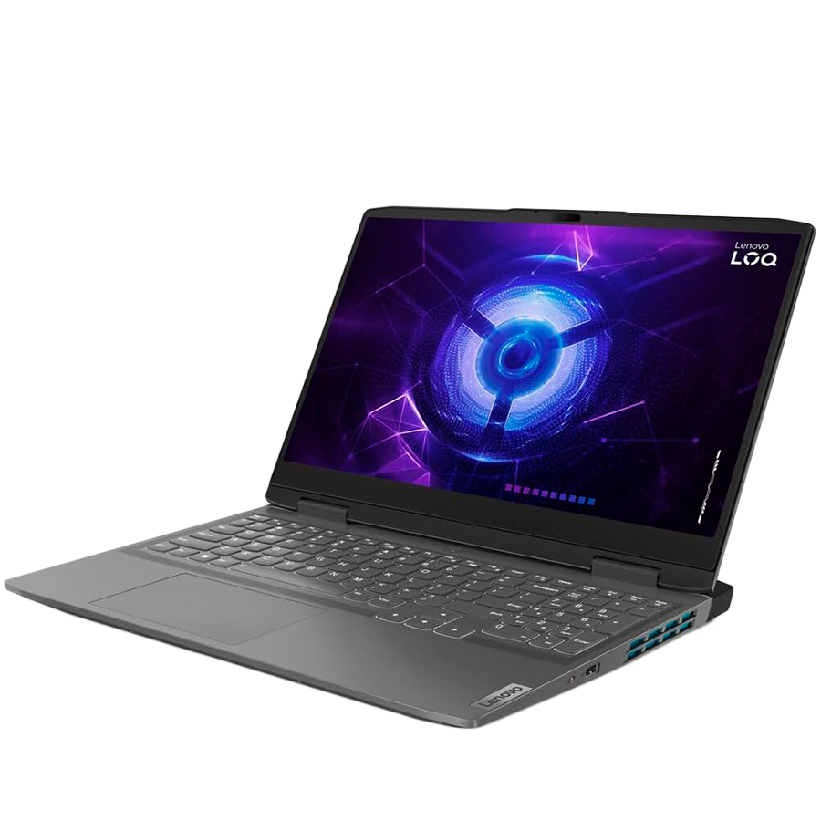 LOQ 15ARP9, 15.6" (1920x1080) 300nits AG, Intel I5-12450HX up to 4.4 GHz, 12GB DDR5 4800MHz, 512GB SSD m.2, GeForce RTX 2050 4GB GDDR6, HD Cam + Mic, 3x USB 3.2, 1x USB-C 3.2, HDMI, RJ-45, 60Wh, Luna Grey, No Os, 2Yr