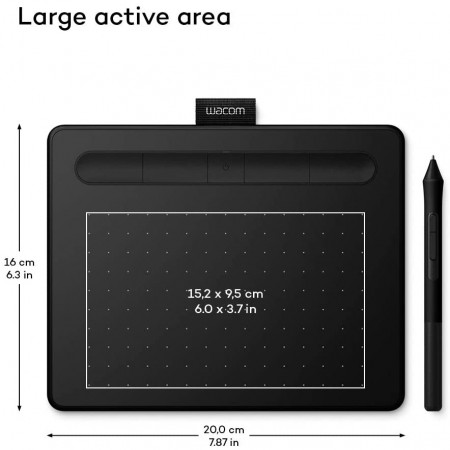 Wacom Grafički Tablet Intuos S Black