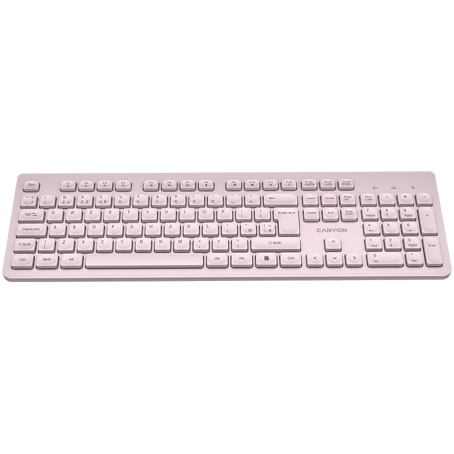 CANYON Keyboard HKB-W01 EN/AD AAA Wireless Beige