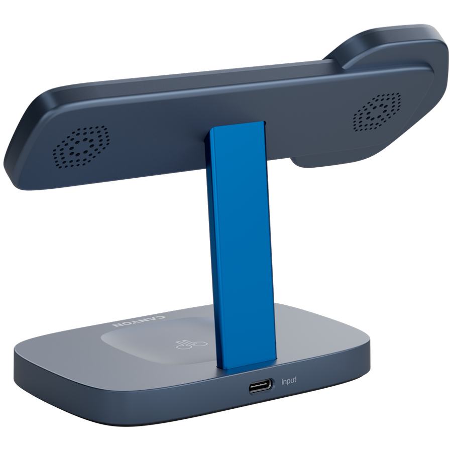 CANYON Wireless Charging Station Hexagon 310 3in1 DarkGrey/Blue
