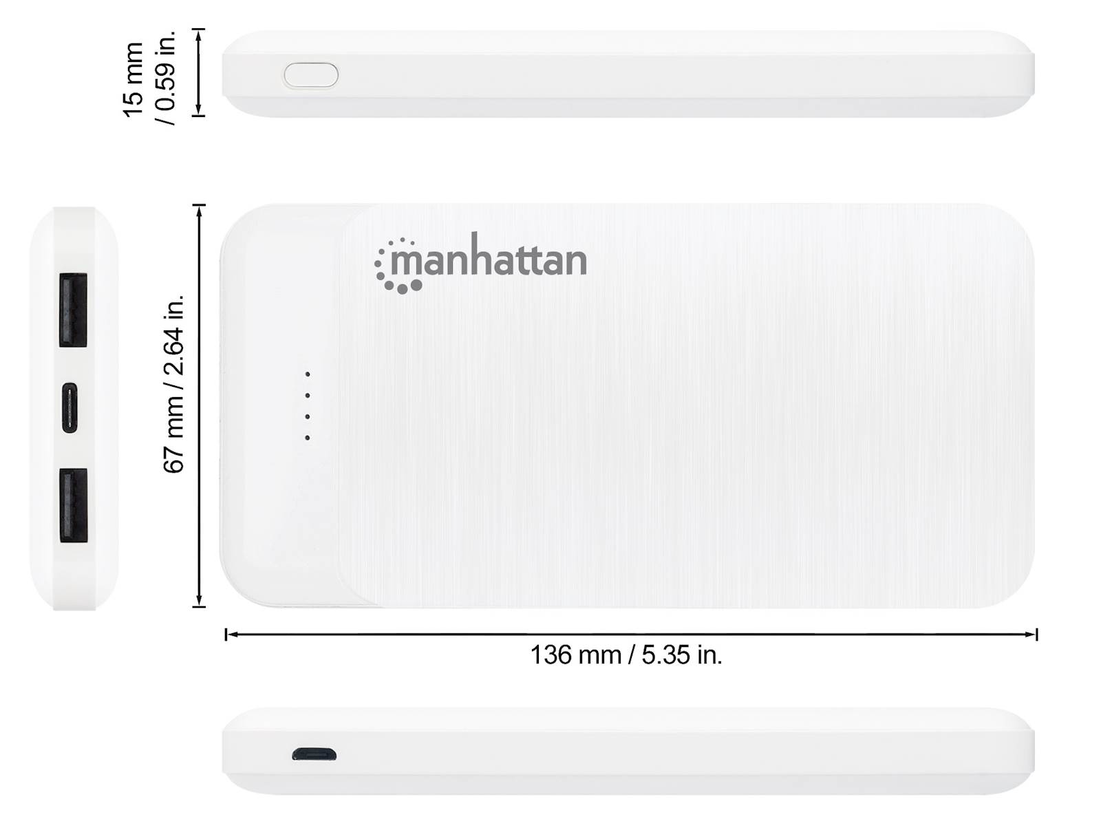 POWERBANK MANHATTAN 10000 mAh 2.1A, 5V