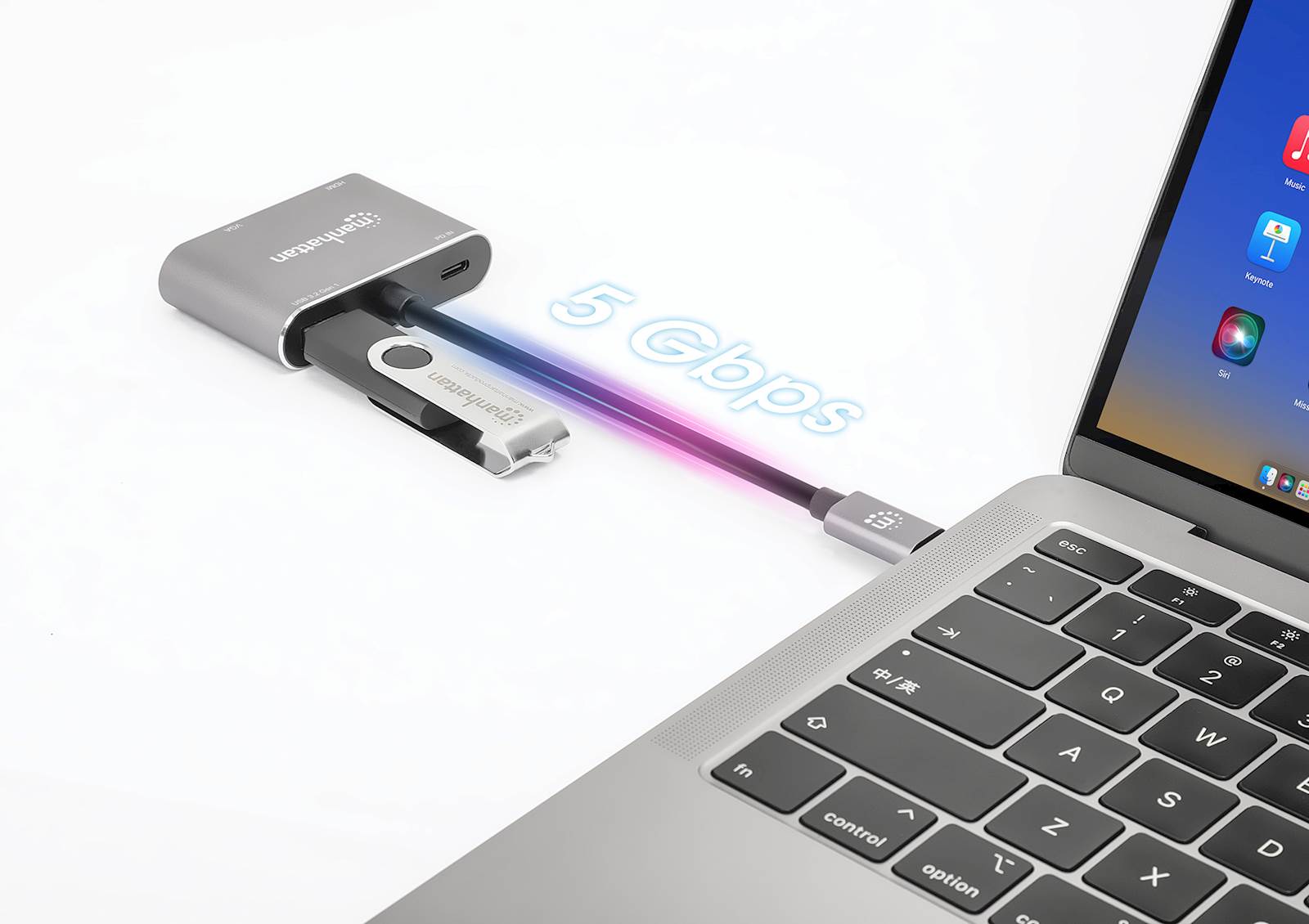 Adapter MANHATTANUSB-C to HDMI & VGA 4-in-1 