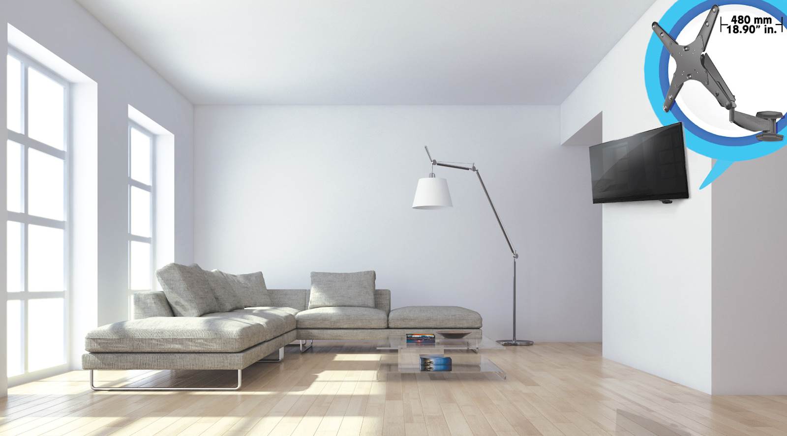 NOSAČ ZA TV MANHATTAN ZIDNI 21" TO 60"