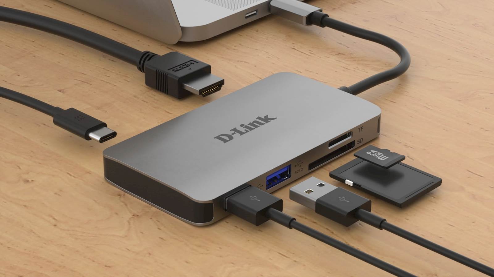 Hub DLINK 5u1 USB-C sa HDMI i SD/microSD